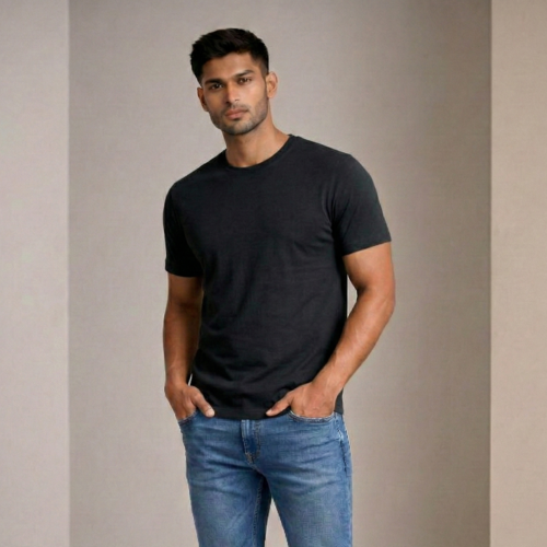 Regular Size Plain T Shirt-Male