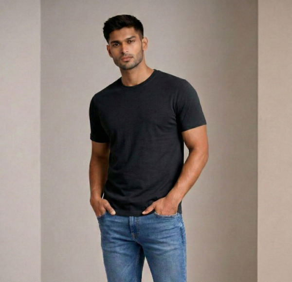 Regular Size Plain T Shirt-Male