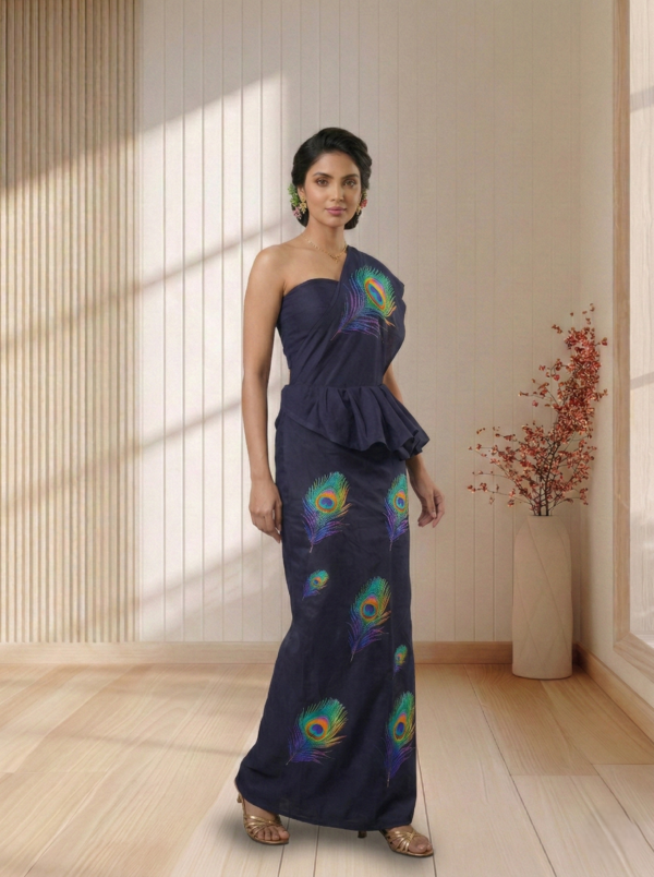 Peacock Feather Saree
