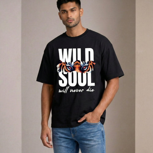 Oversized Printed T Shirt-For Men's