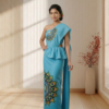 Peacock Feather Saree