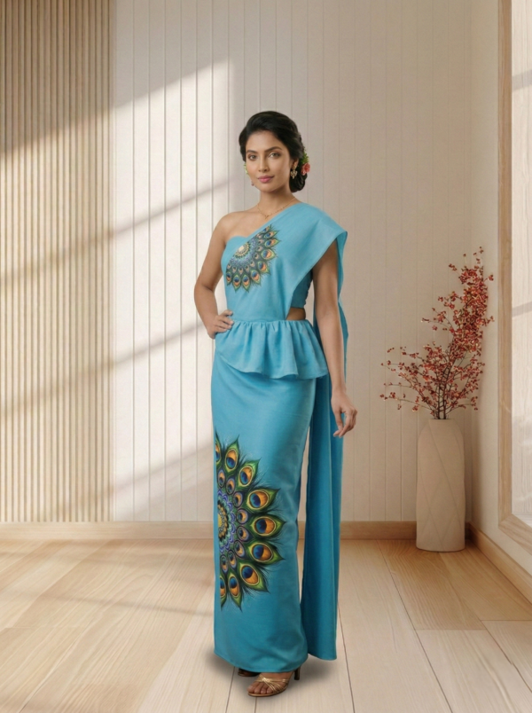 Peacock Feather Saree