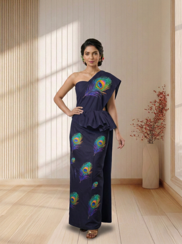 Peacock Feather Saree